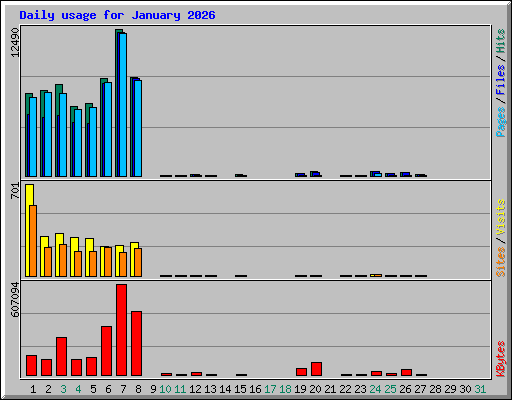 Daily usage for January 2026