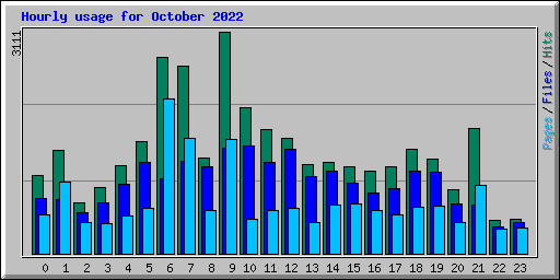 Hourly usage for October 2022