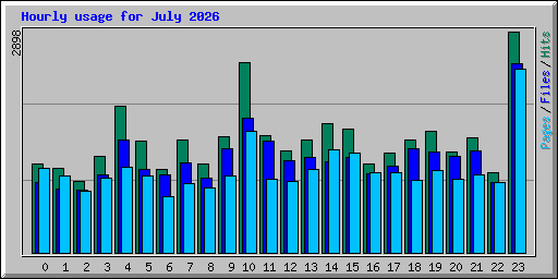 Hourly usage for July 2026