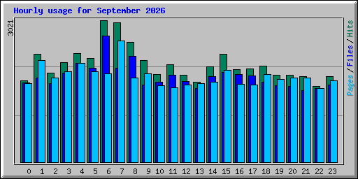 Hourly usage for September 2026